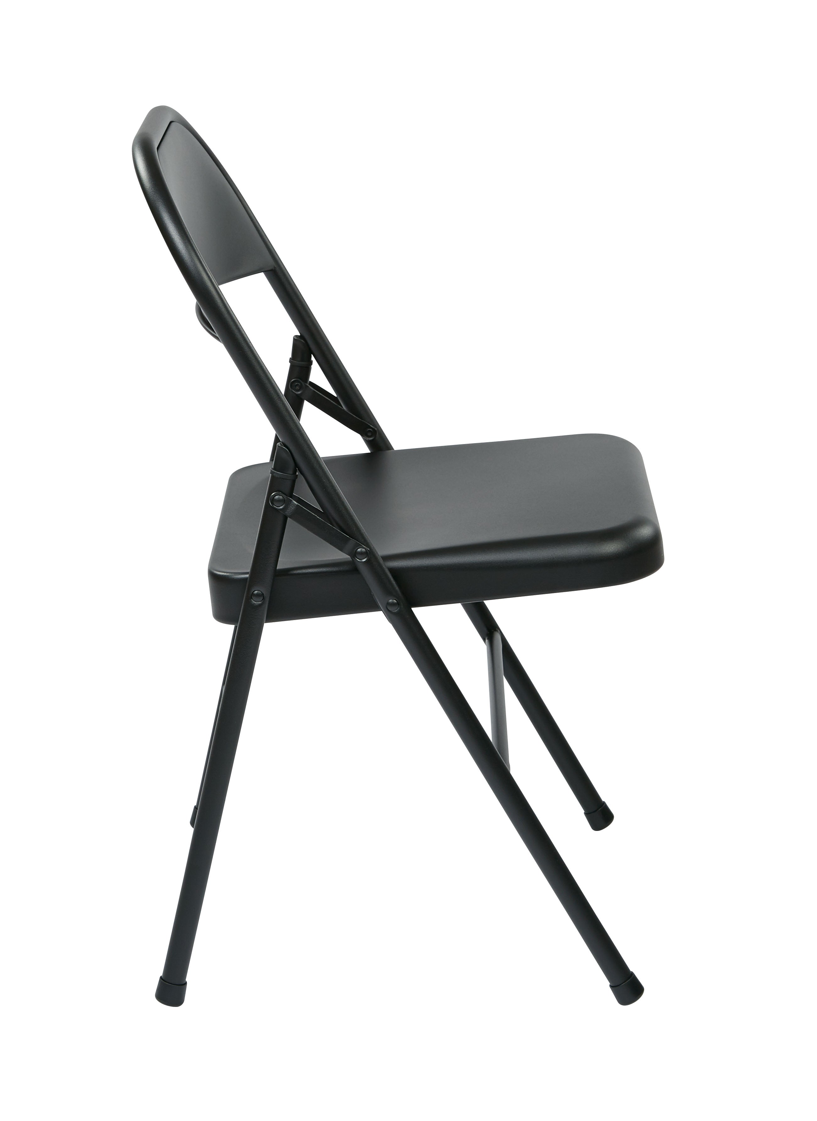 Folding Chair with Metal Seat and Back